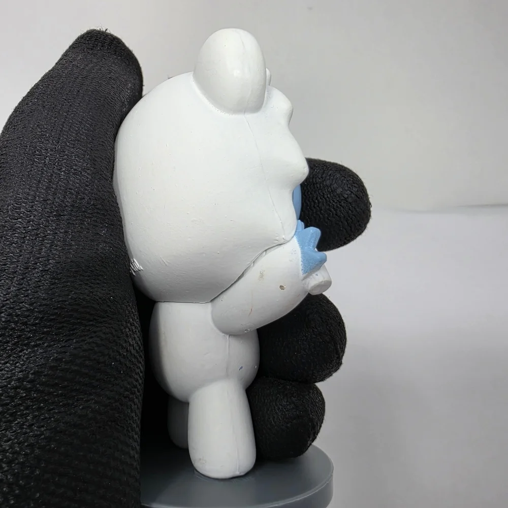 Deddy Bear White and Blue Toy Figure